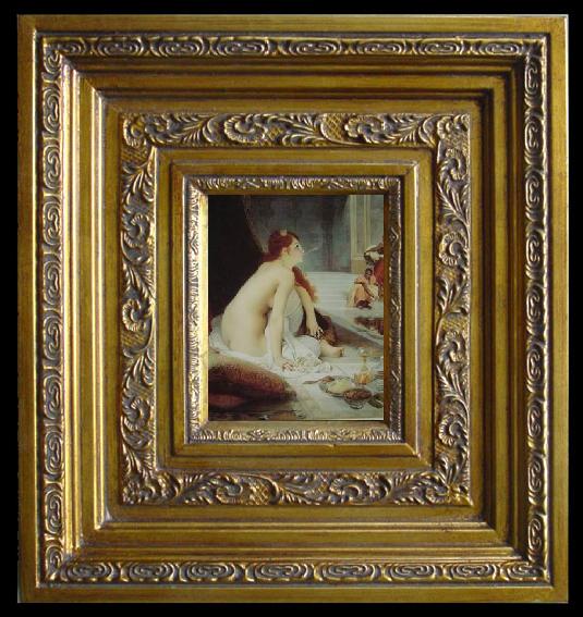 framed  unknow artist Arab or Arabic people and life. Orientalism oil paintings 218, Ta112